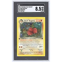 Dark Dugtrio 2000 Pokemon Team Rocket 1st Edition Holo #6 SGC Authenticated 8.5 Card