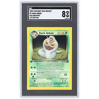 Dark Arbok 2000 Pokemon Team Rocket 1st Edition Holo #2 SGC Authenticated 8 Card