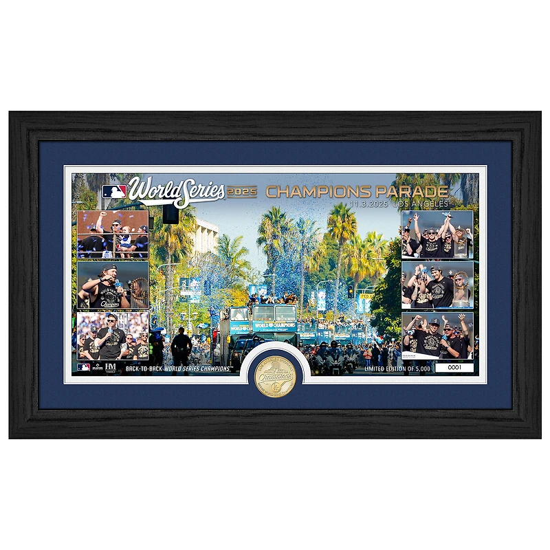 Highland Mint Los Angeles Dodgers 2025 World Series Champions 12" x 20" Parade Bronze Coin Photo Mint