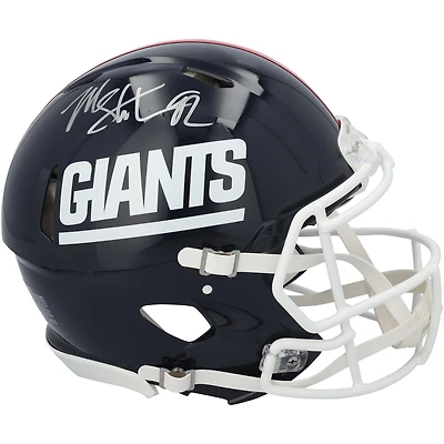 Michael Strahan New York Giants Autographed Riddell 1980-1999 Throwback Speed Authentic Helmet