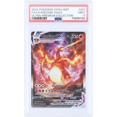 Charizard VMAX 2022 Pokemon Sword & Shield Promos Black Star Full Art Ultra Premium Collection #SWSH261 PSA Authenticated 9 Card
