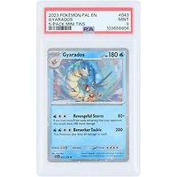 Gyarados 2023 Pokemon Scarlet & Violet Paldea Evolved 5-Pack Mini Tins #043 PSA Authenticated 9 Card