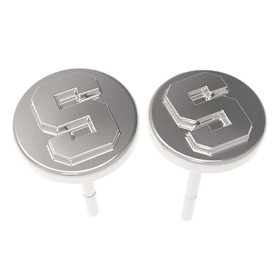 FanDrip Silver Syracuse Orange Sterling Silver Stud Earrings