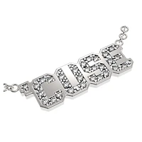 FanDrip Syracuse Orange Diamond Pendant Necklace with 17" Chain