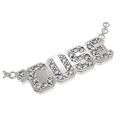 FanDrip Syracuse Orange Diamond Pendant Necklace with 17" Chain