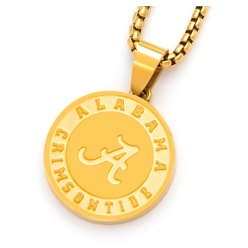 FanDrip Yellow Alabama Crimson Tide 24" Stainless Steel Pendant Necklace