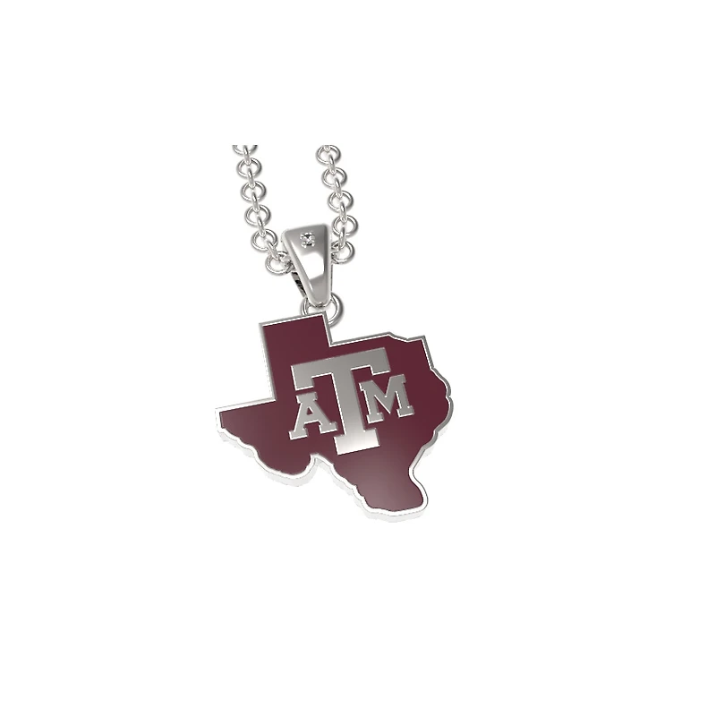 FanDrip Texas A&M Aggies 17" Stainless Steel Pendant Necklace