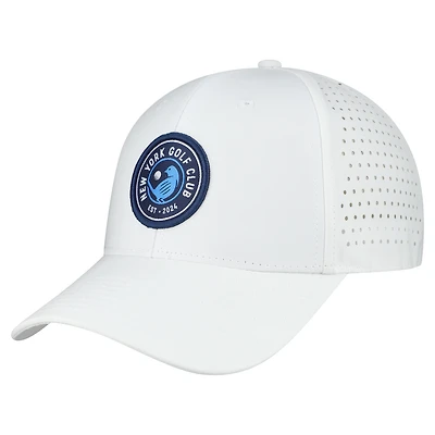 Men's Redvanly White New York Golf Club Logo Performance Adjustable Hat