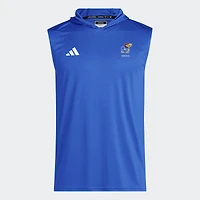 Men's adidas Royal Kansas Jayhawks D4T Sleeveless Hoodie