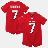 Newborn Nike Bijan Robinson Red Atlanta Falcons Romper Game Jersey