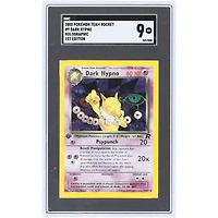 Dark Hypno 2000 Pokemon Team Rocket 1st Edition Holo #9 SGC Authenticated 9 Card