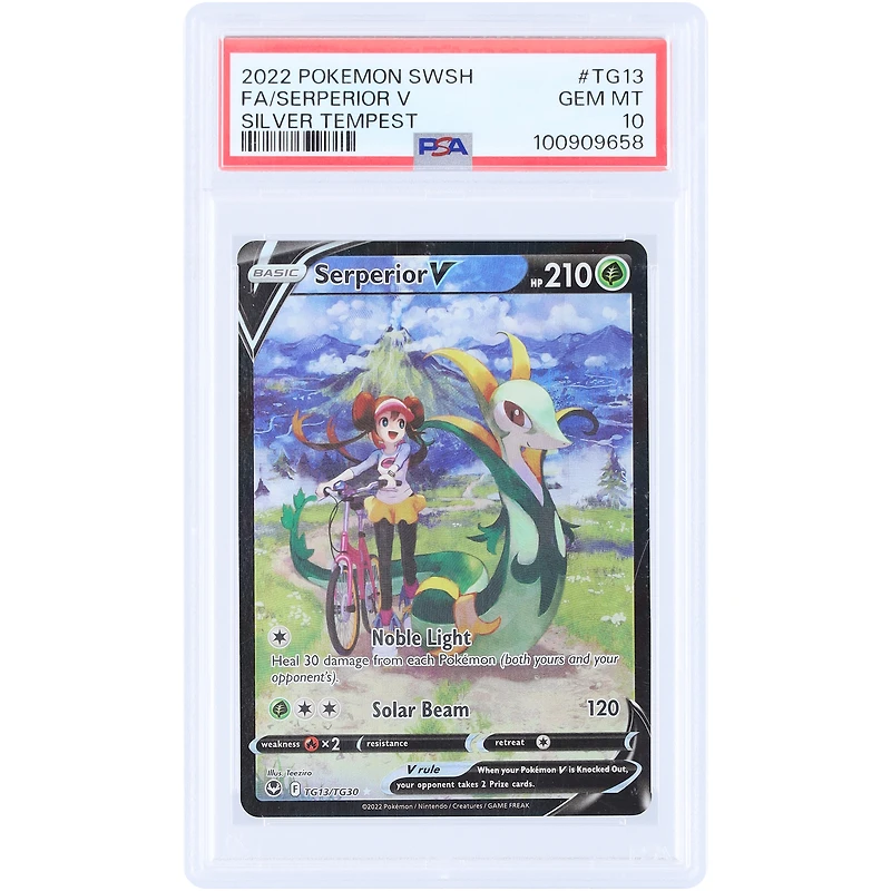 Serperior V 2022 Pokemon Silver Tempest Holo #TG13 PSA Authenticated 10 Card