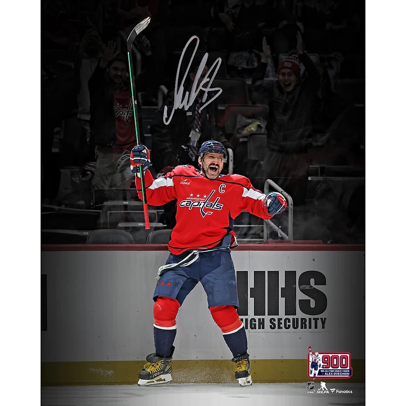 Alexander Ovechkin Washington Capitals Autographed 16" x 20" 900th Goal Celebration Spotlight Photograph