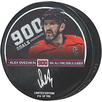 Alexander Ovechkin Washington Capitals Autographed 900th Goal Hockey Puck - Limited Edition of 900