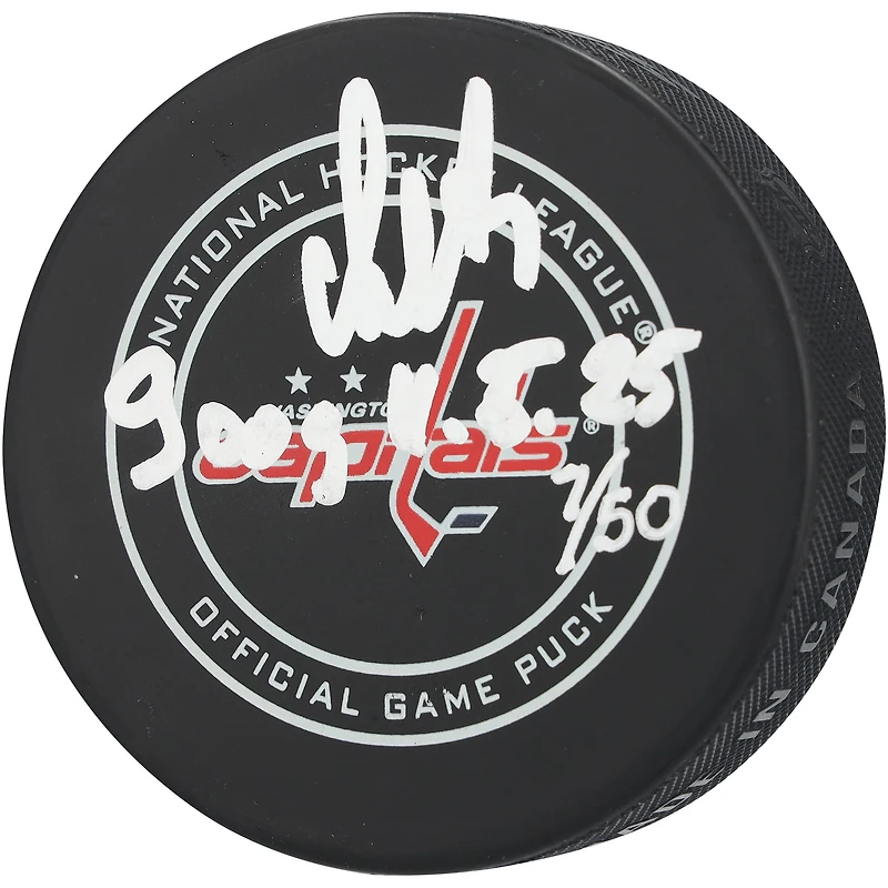 Alexander Ovechkin Washington Capitals Autographed Official Game Puck with "900G 11-5-25" Inscription - Limited Edition of 50