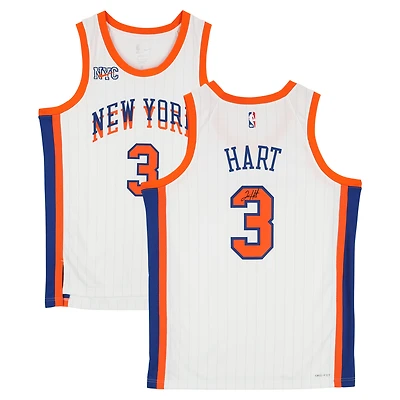 Josh Hart New York Knicks Autographed White Nike 2024-25 City Edition Swingman Jersey