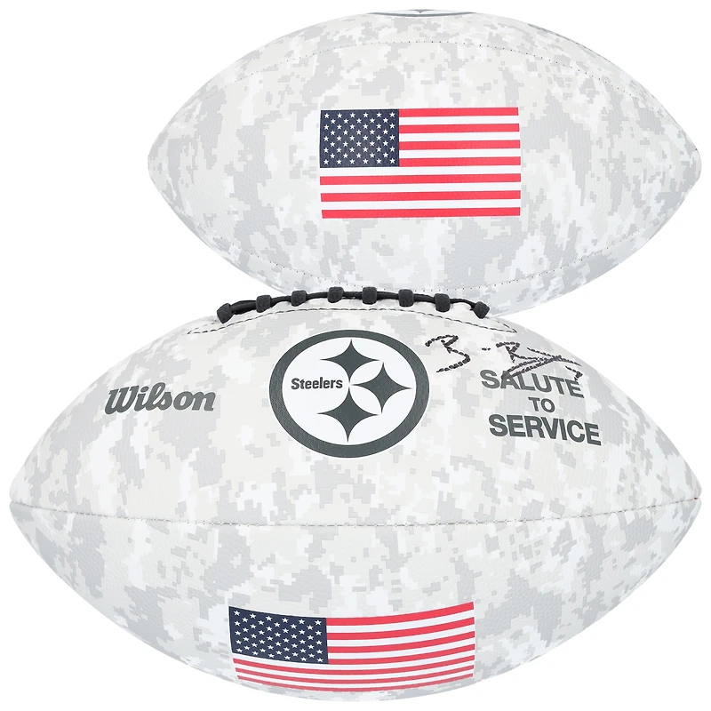 Ben Roethlisberger Pittsburgh Steelers Autographed Wilson 2024 Salute To Service Football