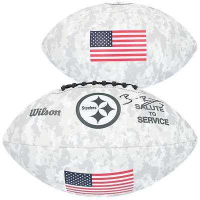 Ben Roethlisberger Pittsburgh Steelers Autographed Wilson 2024 Salute To Service Football
