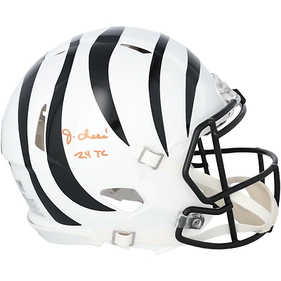 Ja'Marr Chase Cincinnati Bengals Autographed Riddell Speed Authentic Helmet with "24 Triple Crown" Inscription