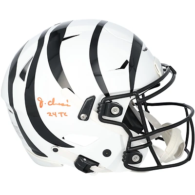Ja'Marr Chase Cincinnati Bengals Autographed Riddell Speed Flex Authentic Helmet with "24 Triple Crown" Inscription