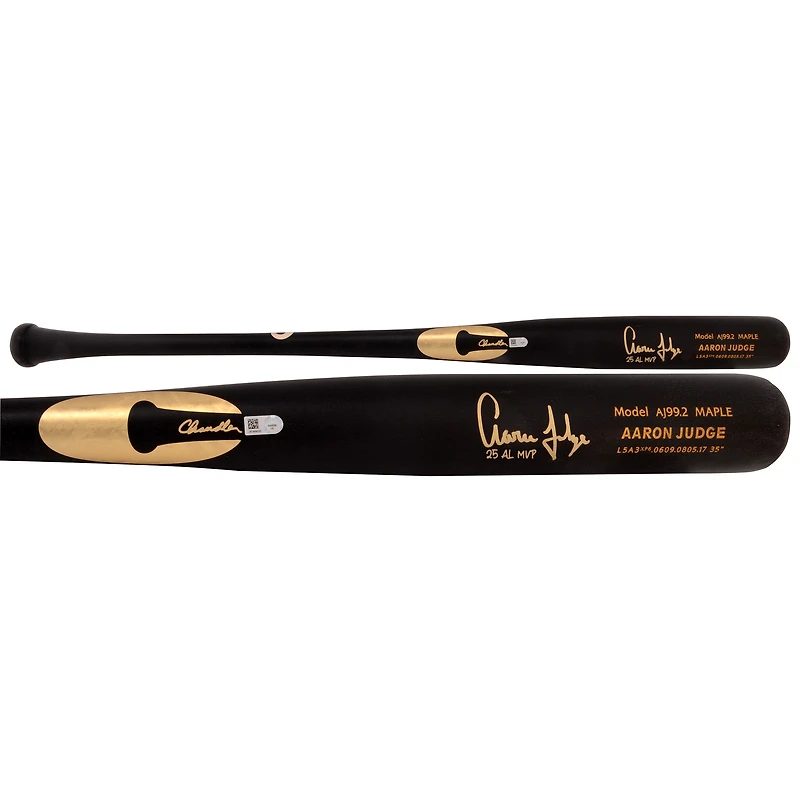 Aaron Judge New York Yankees Autographed Chandler Game Model Bat with "25 AL MVP" Inscription