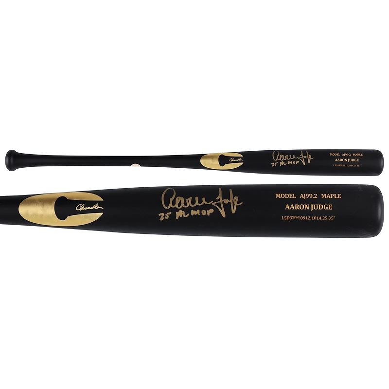 Aaron Judge New York Yankees Autographed Chandler Game Model Bat with "25 AL MVP" Inscription