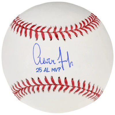 Aaron Judge New York Yankees Autographed Baseball with "25 AL MVP" Inscription