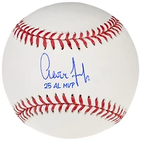 Aaron Judge New York Yankees Autographed Baseball with "25 AL MVP" Inscription