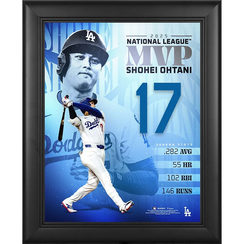 Shohei Ohtani Los Angeles Dodgers Framed 11" x 14" 2025 National League MVP Collage