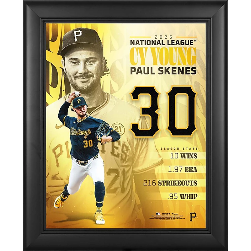 Paul Skenes Pittsburgh Pirates Framed 11" x 14" 2025 National League Cy Young Collage