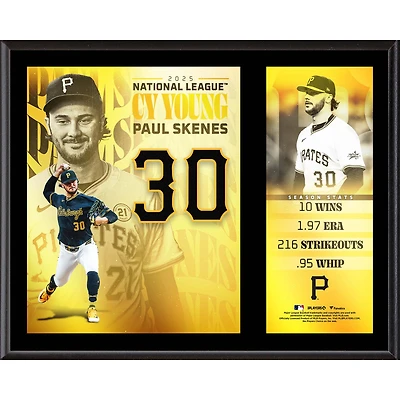 Paul Skenes Pittsburgh Pirates 12" x 15" 2025 National League Cy Young Sublimated Plaque