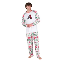Men's Concepts Sport White Arizona Diamondbacks Tidings All-Over Print Knit Long Sleeve Top & Pants Set