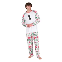 Men's Concepts Sport White Chicago White Sox Tidings All-Over Print Knit Long Sleeve Top & Pants Set