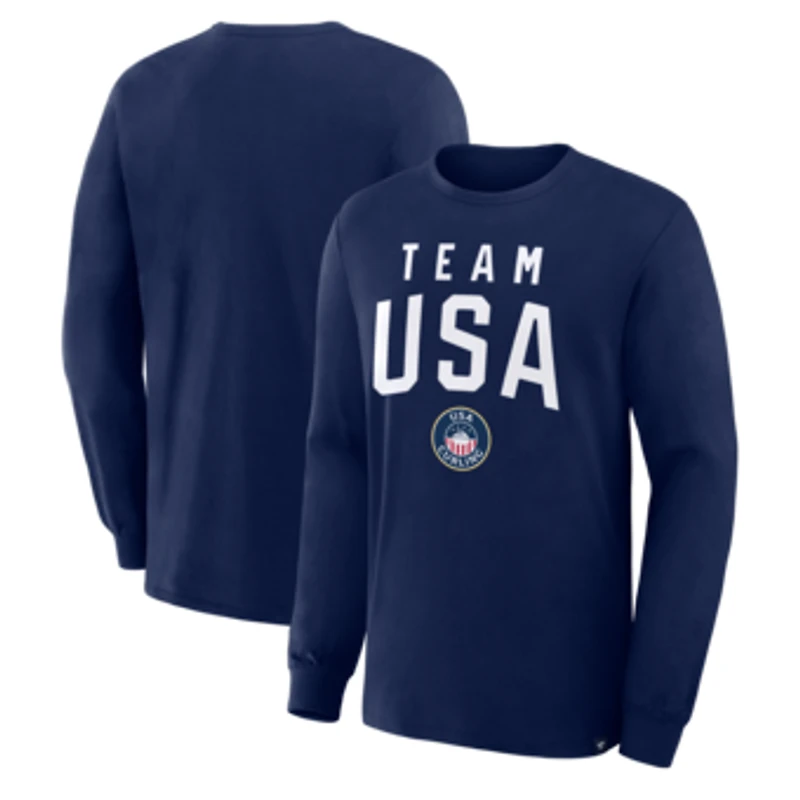 Men's Navy Team USA Curling Legacy Long Sleeve T-Shirt