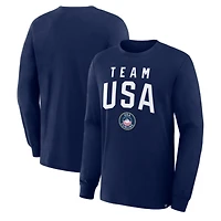 Men's Navy Team USA Curling Legacy Long Sleeve T-Shirt