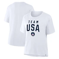 Women's White Team USA Curling Legacy T-Shirt