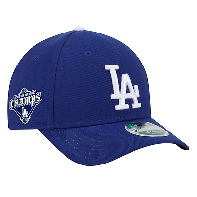 Men's New Era Royal Los Angeles Dodgers 2024/25 Back-to-Back Champions Diamond Side Patch Adjustable Player Replica M-Crown 9FORTY Hat