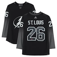 Martin St. Louis Tampa Bay Lightning Autographed Black Alternate adidas Jersey with Multiple Inscriptions - Limited Edition of 5