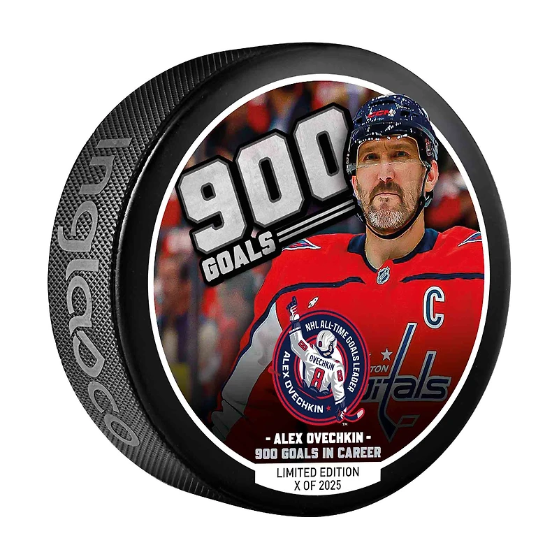 Alexander Ovechkin Washington Capitals Inglasco 900th Goal Hockey Puck - Limited Edition of 2025