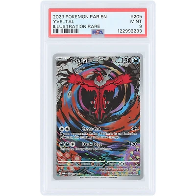 Yveltal 2023 Pokemon Paradox Rift Illustration Rare #205 PSA Authenticated 9 Card
