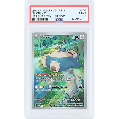 Snorlax 2023 Pokemon Scarlet & Violet Promo #051 PSA Authenticated 9 Card
