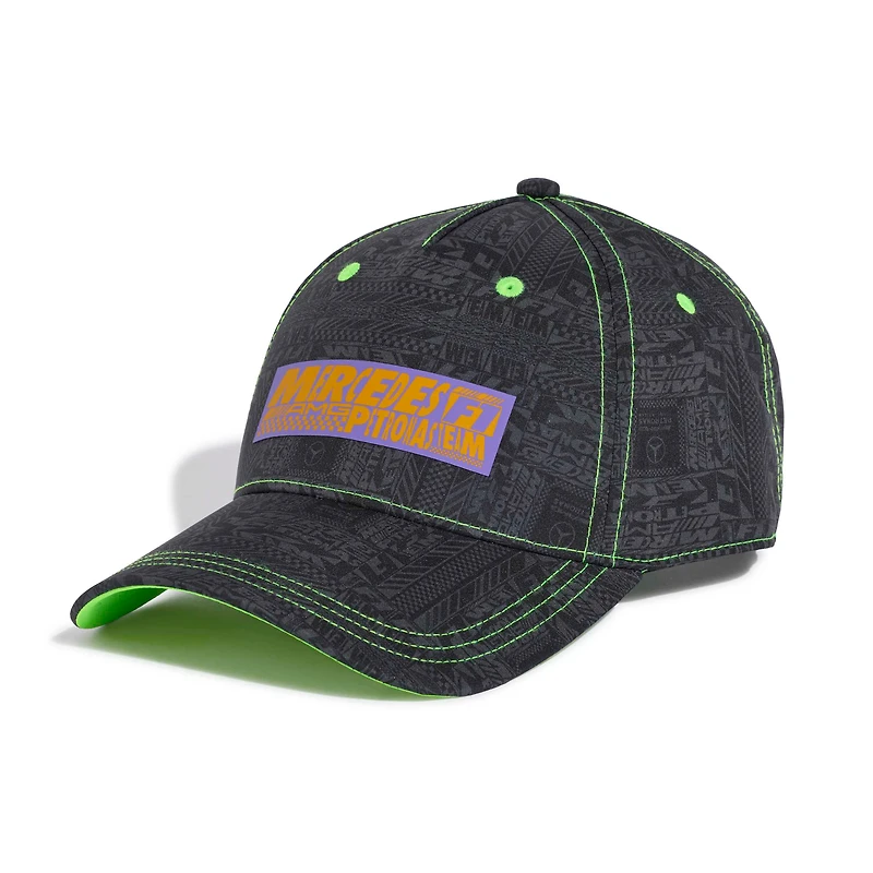 Unisex adidas Black Mercedes-AMG Petronas F1 Team Lights On Collection Adjustable Hat