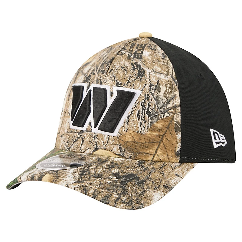 Men's New Era Camo/Black Washington Commanders Team Collection RealTree 39THIRTY M-Crown A-Frame Flex Hat