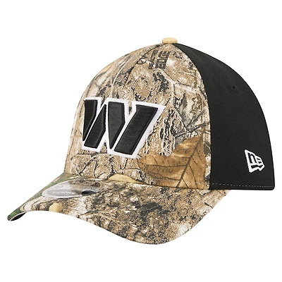 Men's New Era Camo/Black Washington Commanders Team Collection RealTree 39THIRTY M-Crown A-Frame Flex Hat
