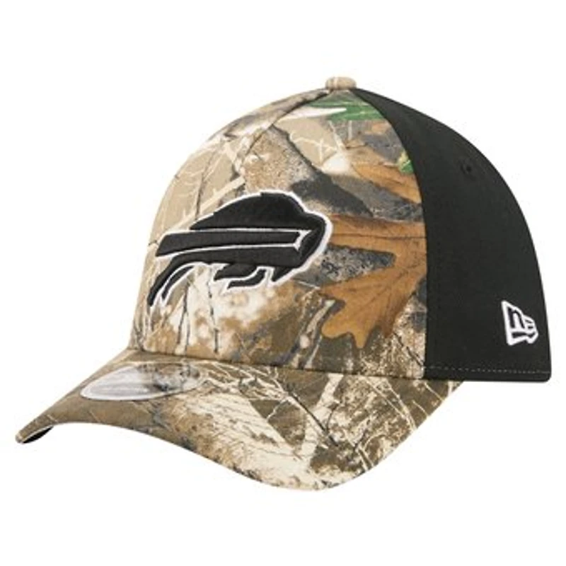 Men's New Era Camo/Black Buffalo Bills Team Collection RealTree 39THIRTY M-Crown A-Frame Flex Hat
