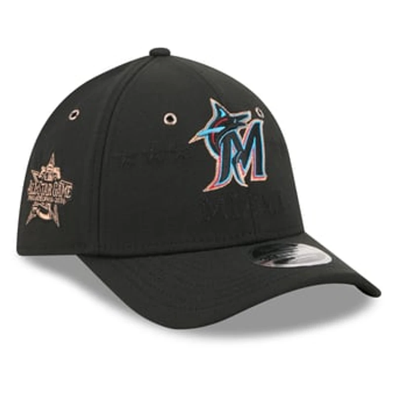 Men's New Era Black Miami Marlins 2026 MLB All-Star Game 39THIRTY Flex Hat