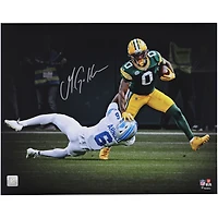Matthew Golden Green Bay Packers Autographed 16" x 20" Stiff Arm Spotlight Photograph