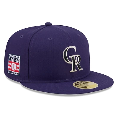Men's New Era Purple Colorado Rockies 2026 Baseball Hall of Fame 59FIFTY Fitted Hat