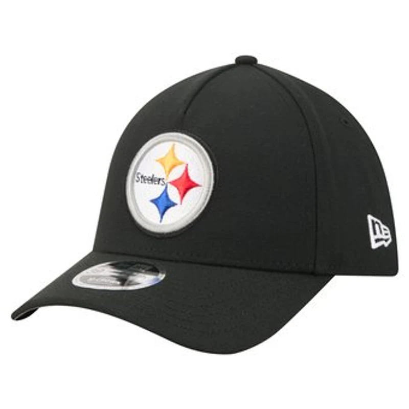 Men's New Era Black Pittsburgh Steelers 39THIRTY M-Crown A-Frame Stretch Hat