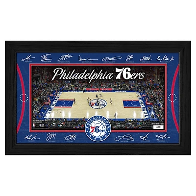 Highland Mint  Philadelphia 76ers 2025 Facsimile Signature Court Framed Picture